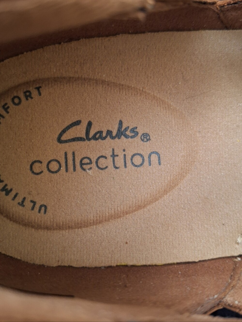 Clarks Wide Loafers Ashland Spin Q Tan Leather Comfort 10 W Womens - Picture 8 of 8